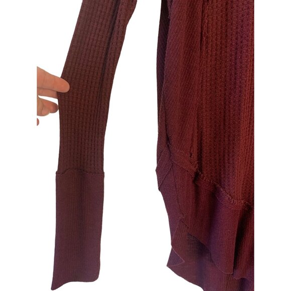 WE THE FREE Plum Purple Catalina Long Sleeve Thermal Tunic Top Size Small - Picture 5 of 8